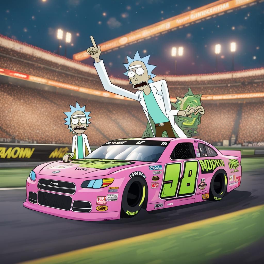 Rick and Morty NASCAR Car: Professional Photo