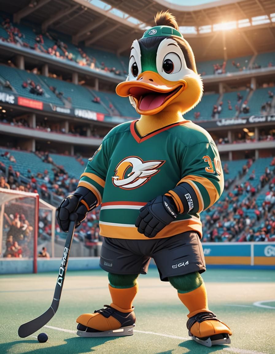 Mighty Duck 3D Portrait in Disney Pixar Style