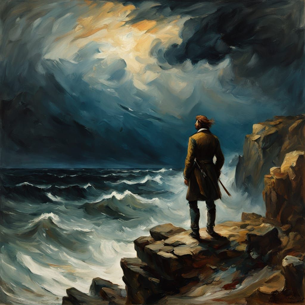 Oil painting, Windswept