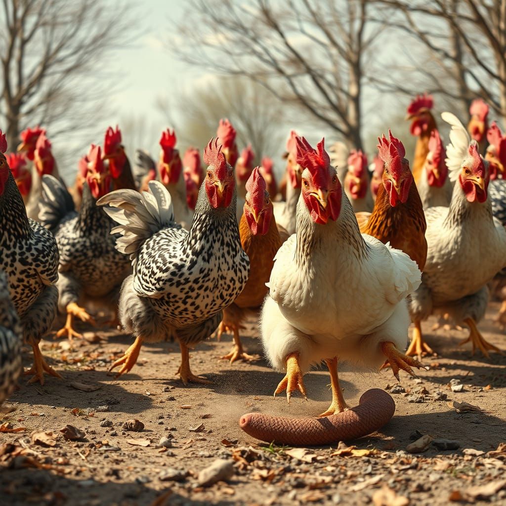 Fowl Frenzy in Full Gallop