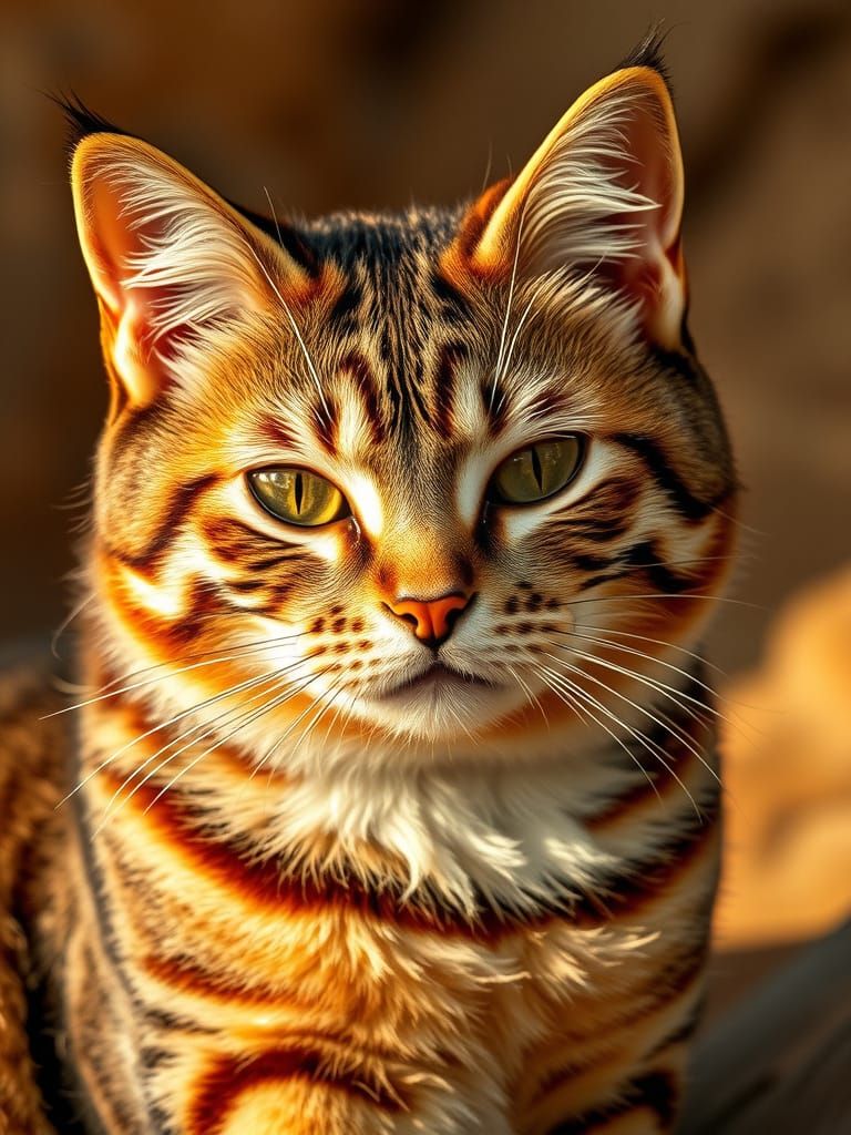 Gingham Cat in Dreamy, Hyper-Realistic Style