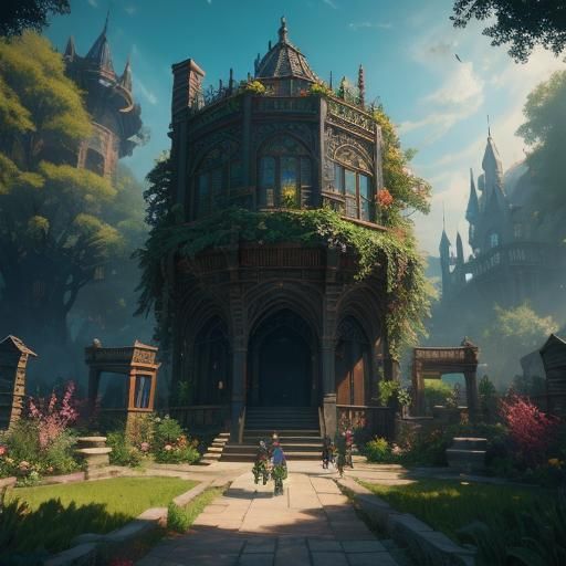 Fantastical Garden of Books and Children