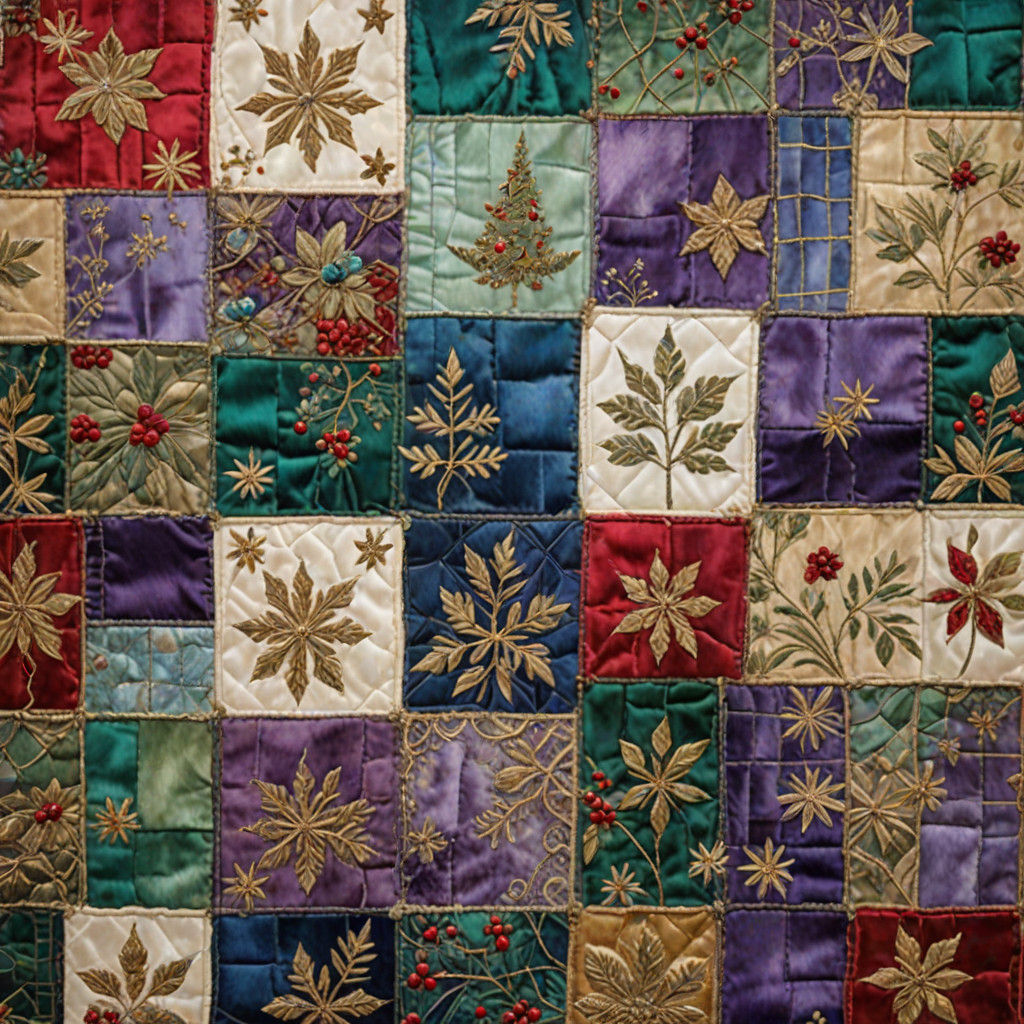 Vintage Christmas Patchwork Quilt of Whimsy and Wonder