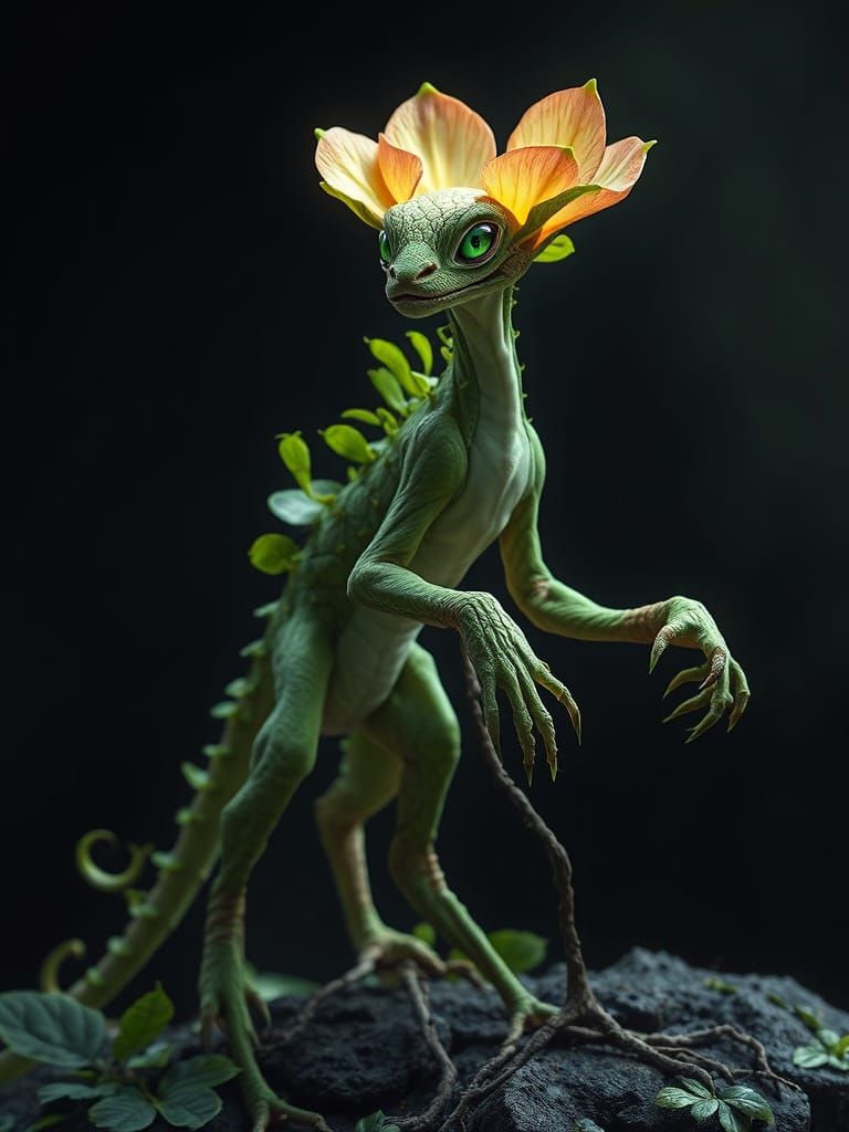 Ethereal Florent Symbiosis: Majestic Hybrid of Nature