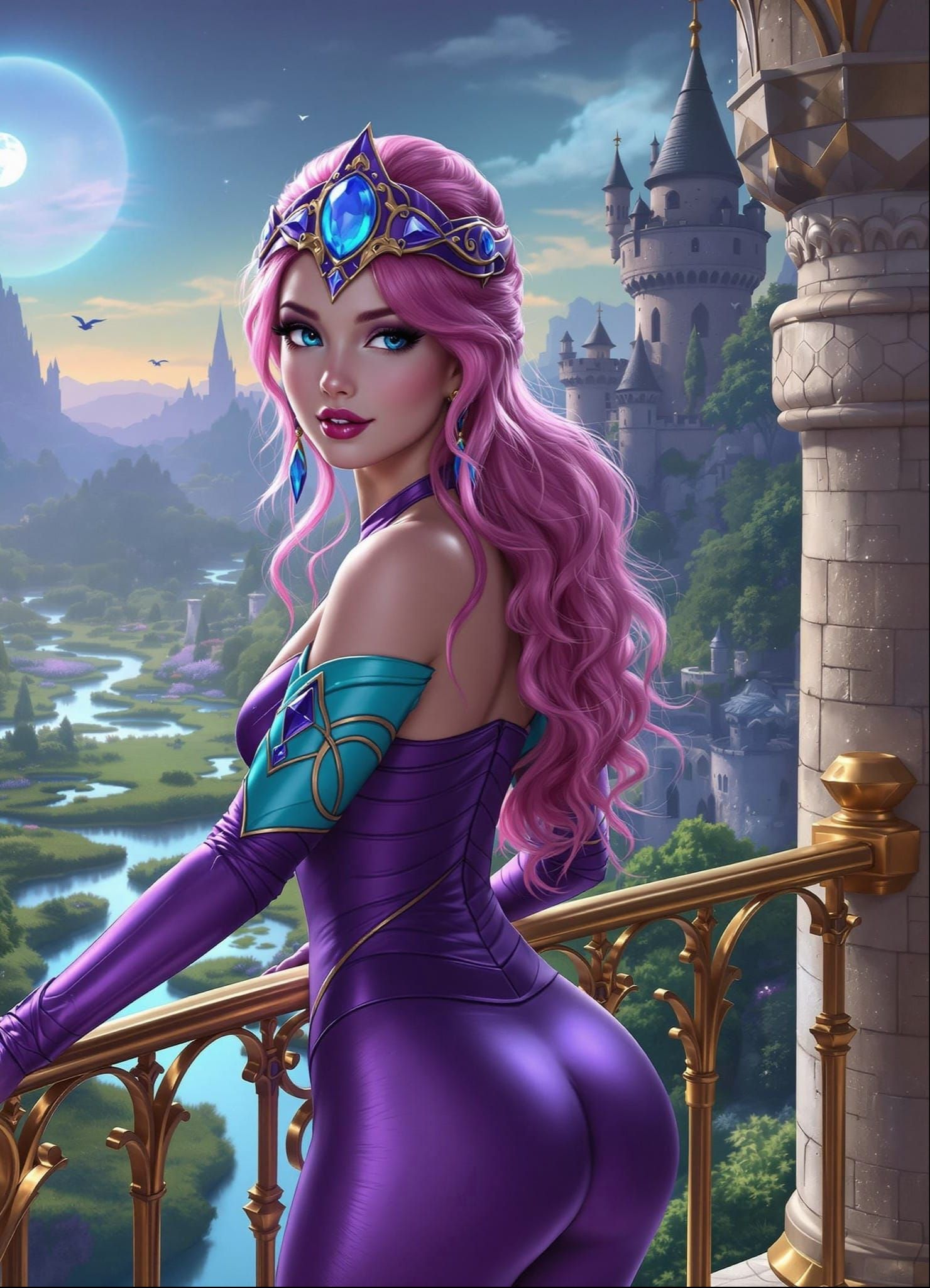 Glimmer Portrait from She-Ra in Photorealistic Style