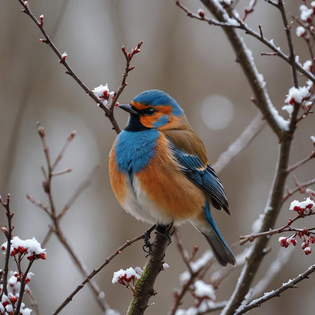 Whimsical Bird Illustration in Storybook Style