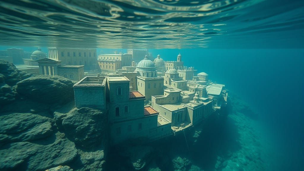 Submerged Classical Greek Townscape