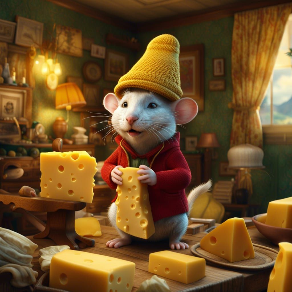 Stuart Little in Cheese House: Digital Matte Painting