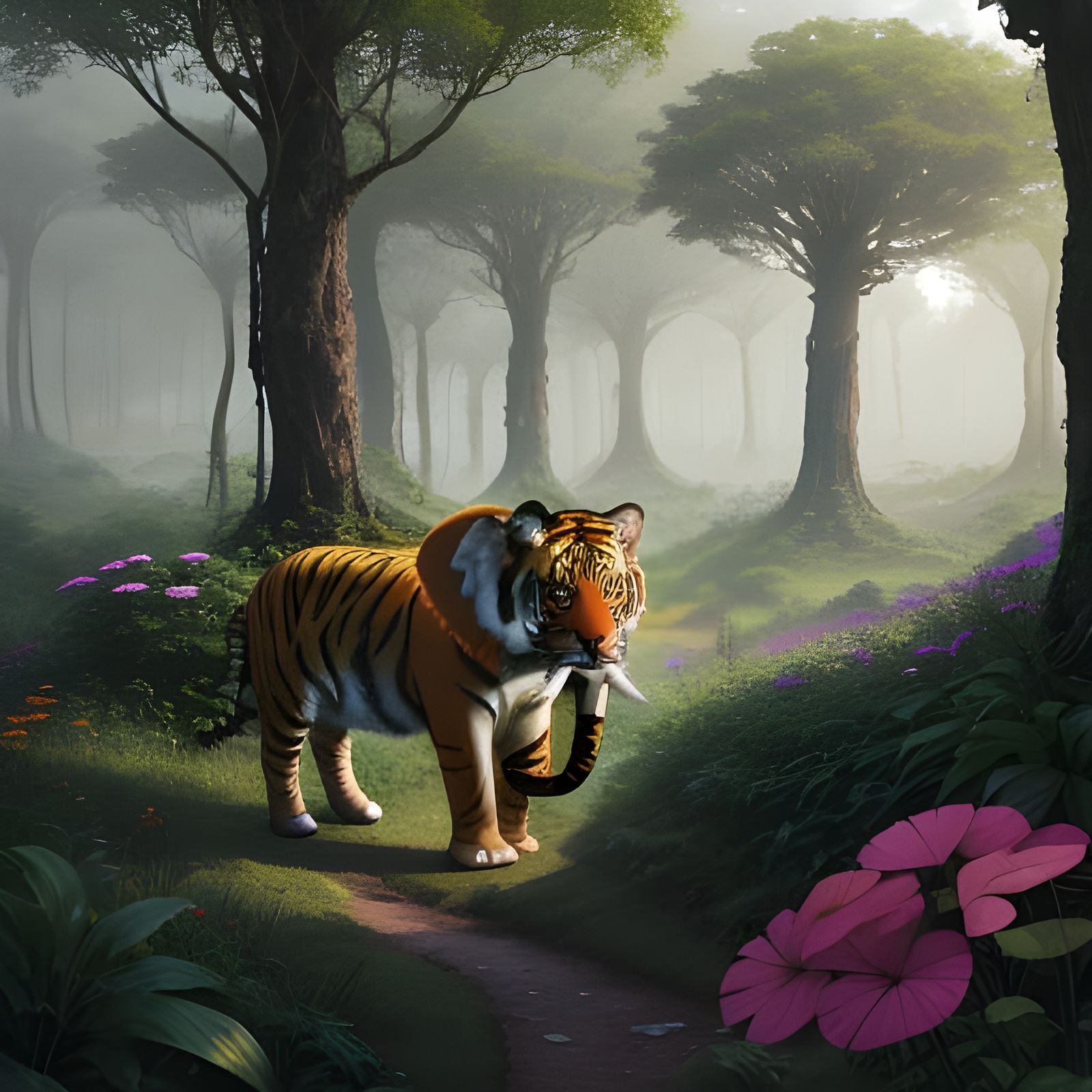 Fantastical Furry Crossover in Deep Color