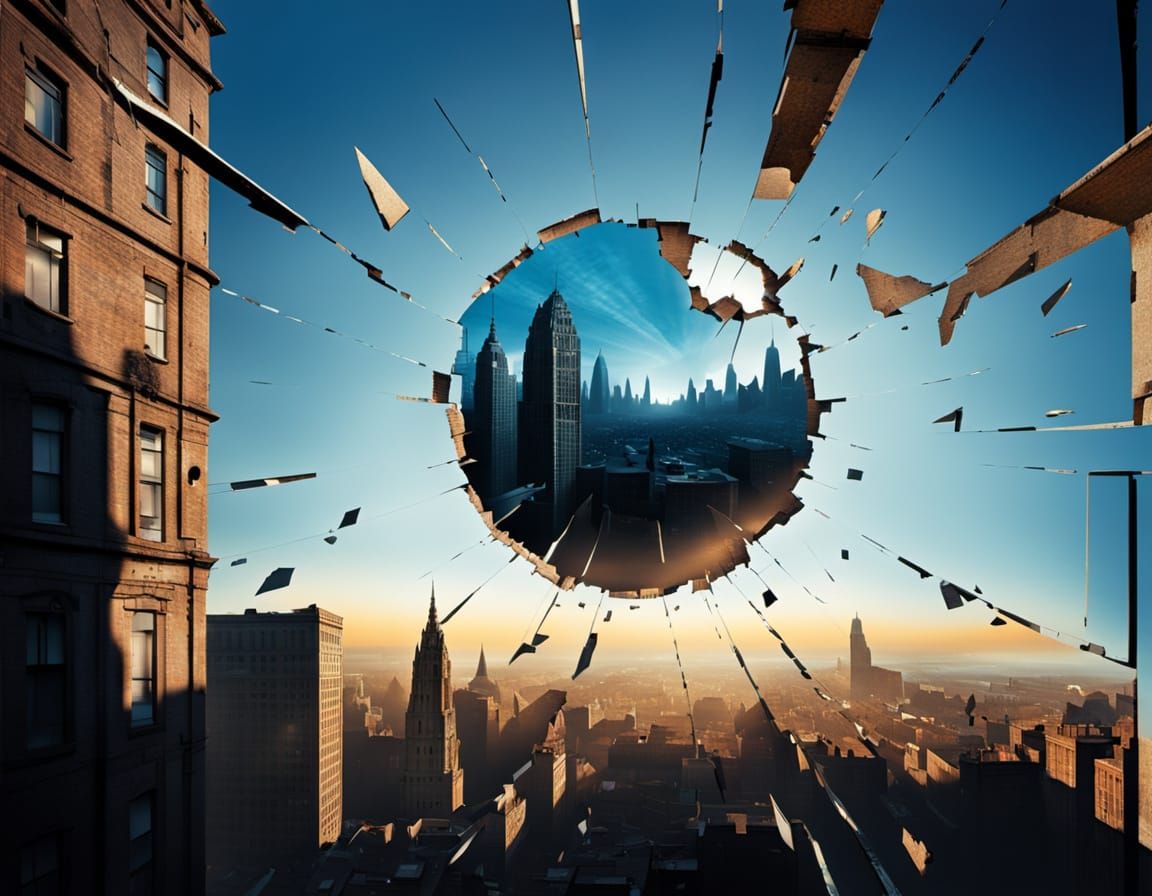 Surreal Cityscape Photograph Revealing Futuristic City