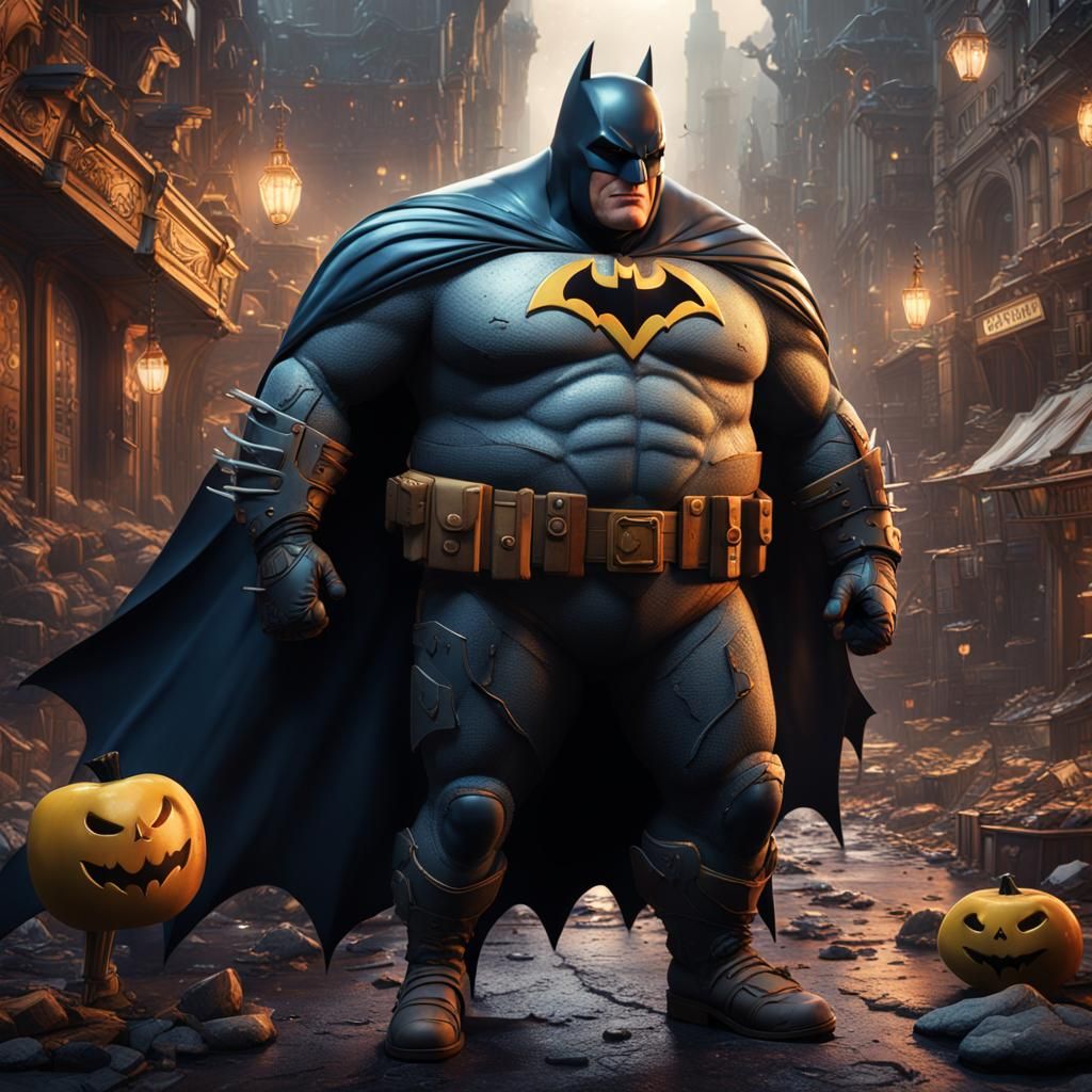 Fat Batman and Starving Robin: Detailed Matte Painting