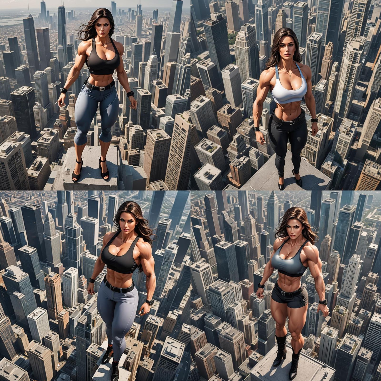 Giantess Dominates City Skyline