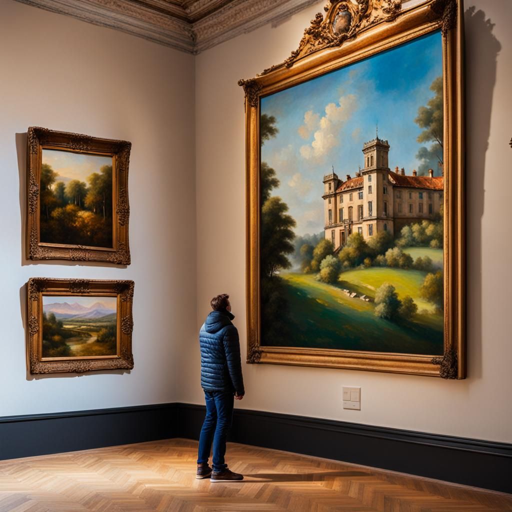 Modern Paintings in Old Mansion: Professional Photography