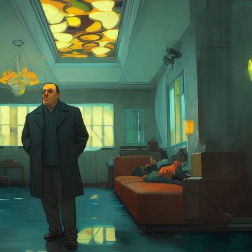Tony Soprano as Van Gogh Painting