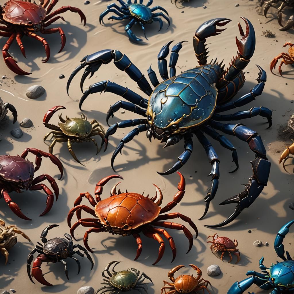 Scorpion Crab Hybrid Creature Concept Art