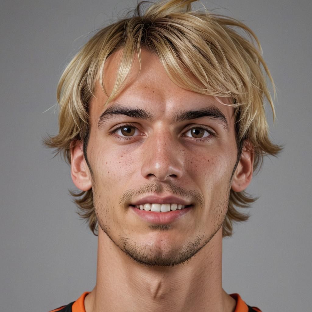 Detailed Portrait of Soccer Player in Studio Lighting