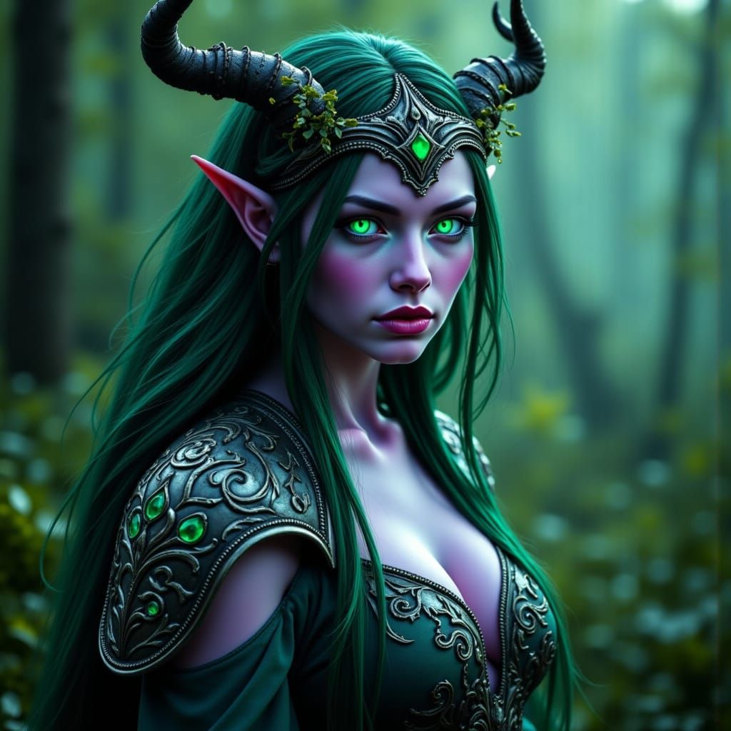 Elven Dreamweaver Goddess in Moonlit Majesty