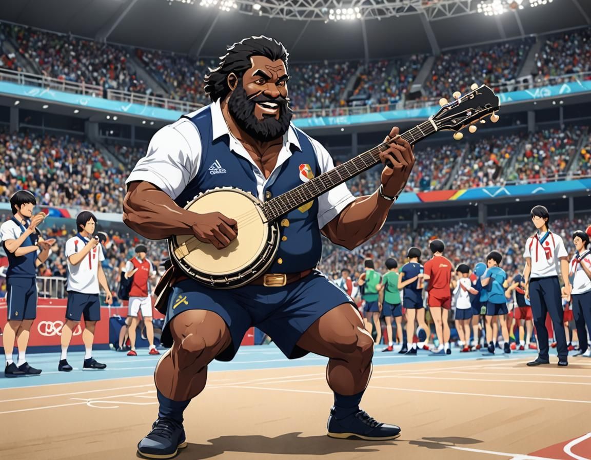 Olympic Weightlifter Plays Banjo in Anime Style