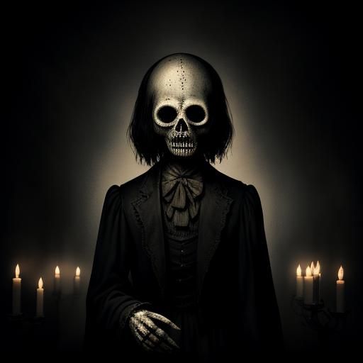 Creepy Possessed Doll in Dark Fantasy Style