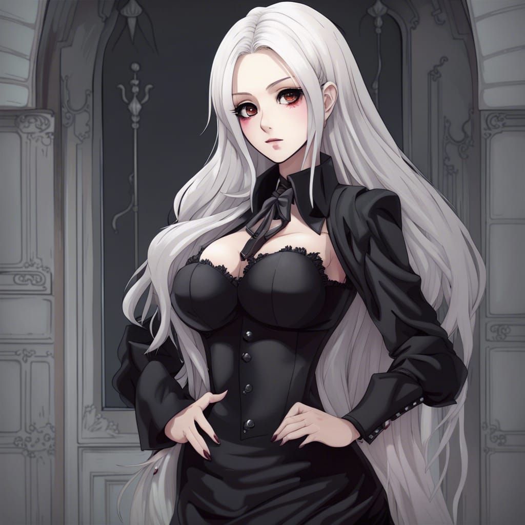 Anime Manga Goth Girl Character Design