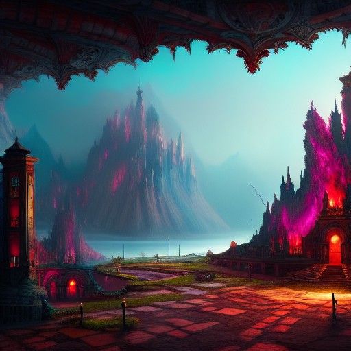 Fantastical Castle Concept Art in Deep Color