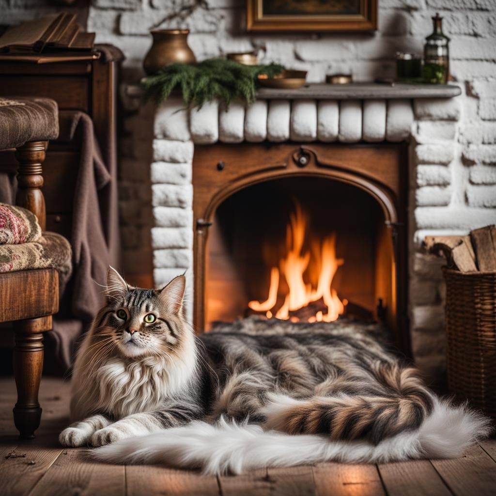 Cozy fireplace