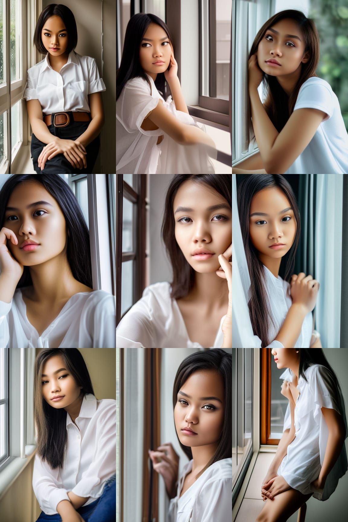 Indonesian Girl Portrait with Realistic Details