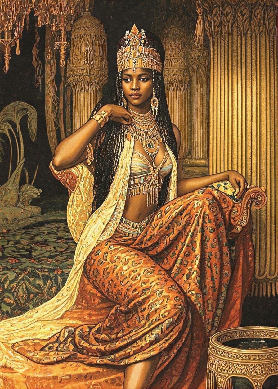 Nilotic princess - enjoying opulence - Neo-Baroque fantastic...