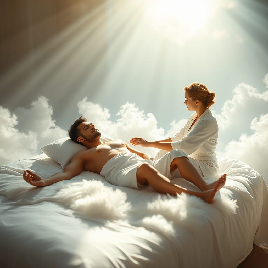 Healing Light: A Scene in French Romantic Style