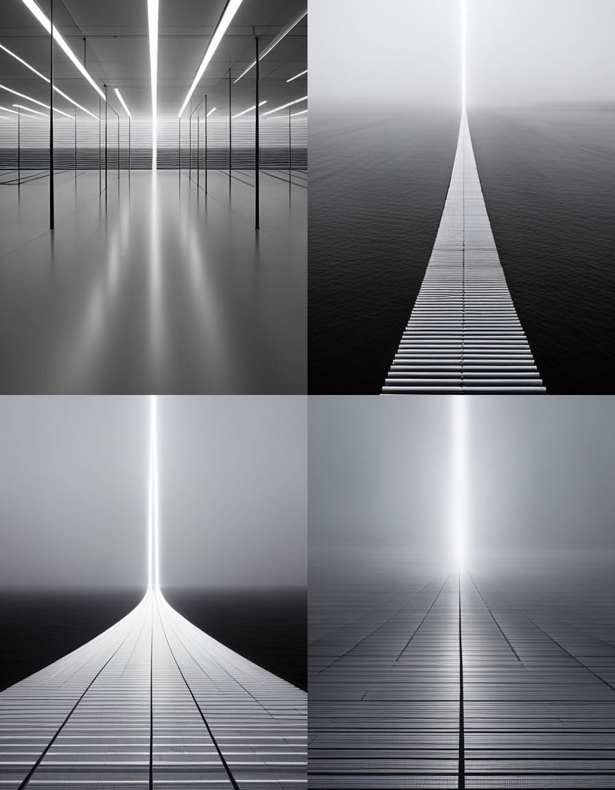 Minimalist Data Visualization in Ryoji Ikeda Style