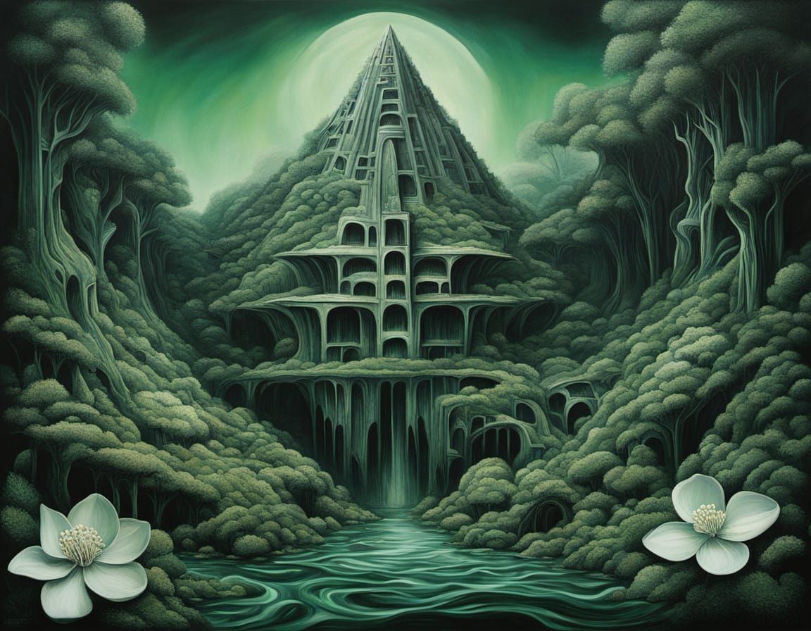 Surreal Baltic Sea Cement Landscape Painting