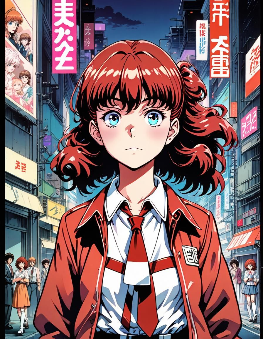 Annie as 1980s Anime Character