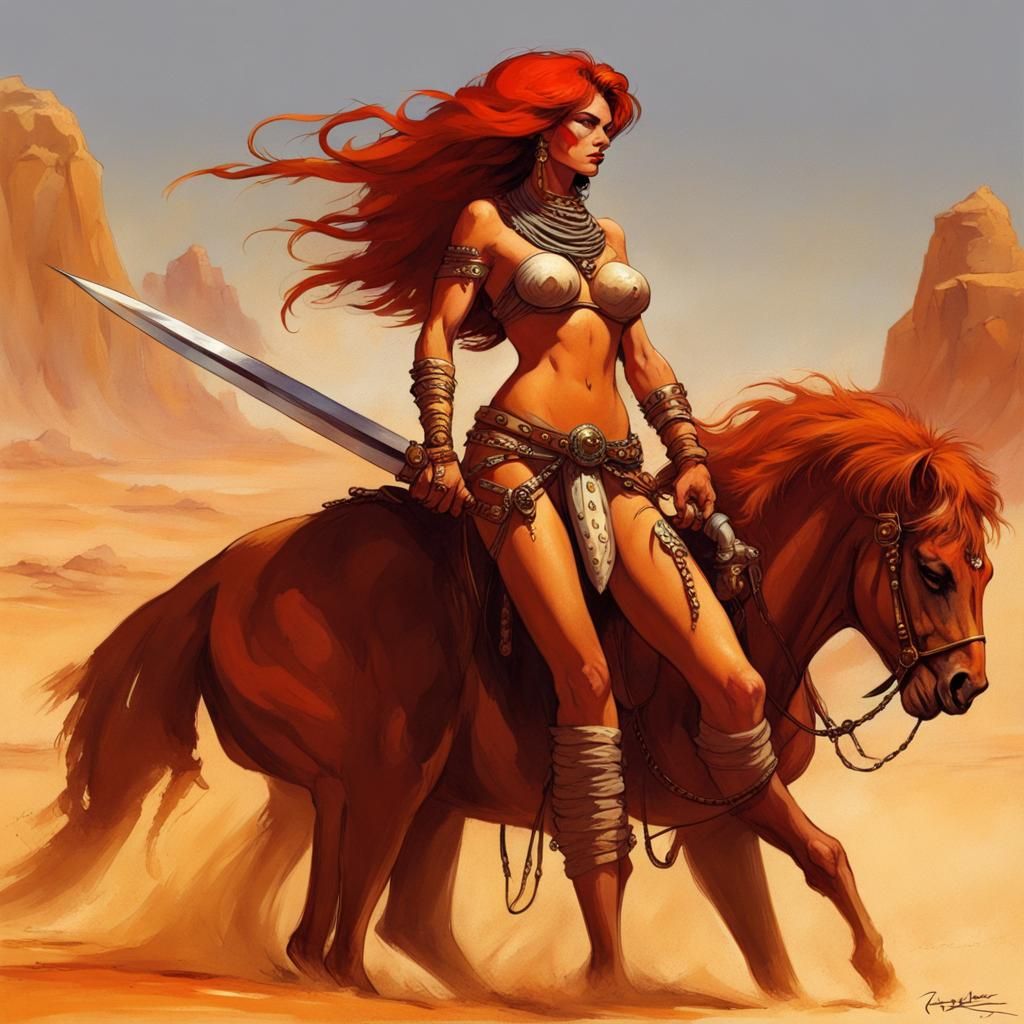 Queen of the Burning Sands in Fantasy Style