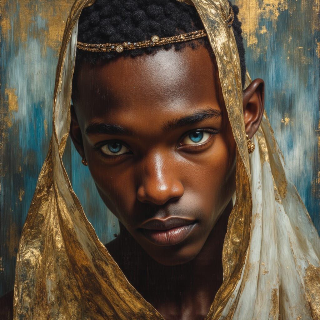 African Male God in Vogue Photography Style