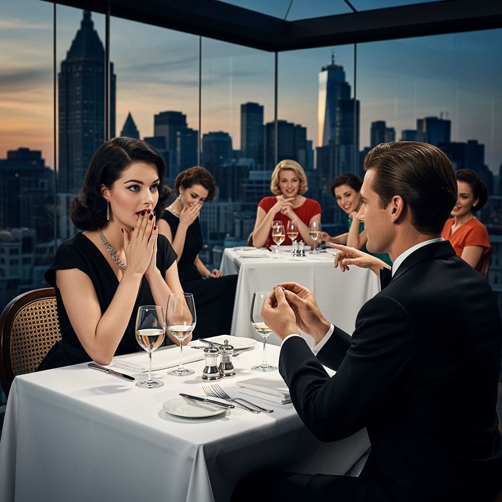 Woman Reacts to Proposal in Luxurious NYC Restaurant