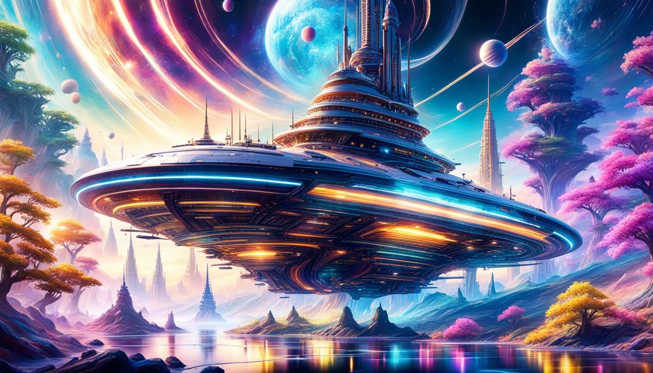 Life on a Spaceship: Luminous and Peaceful