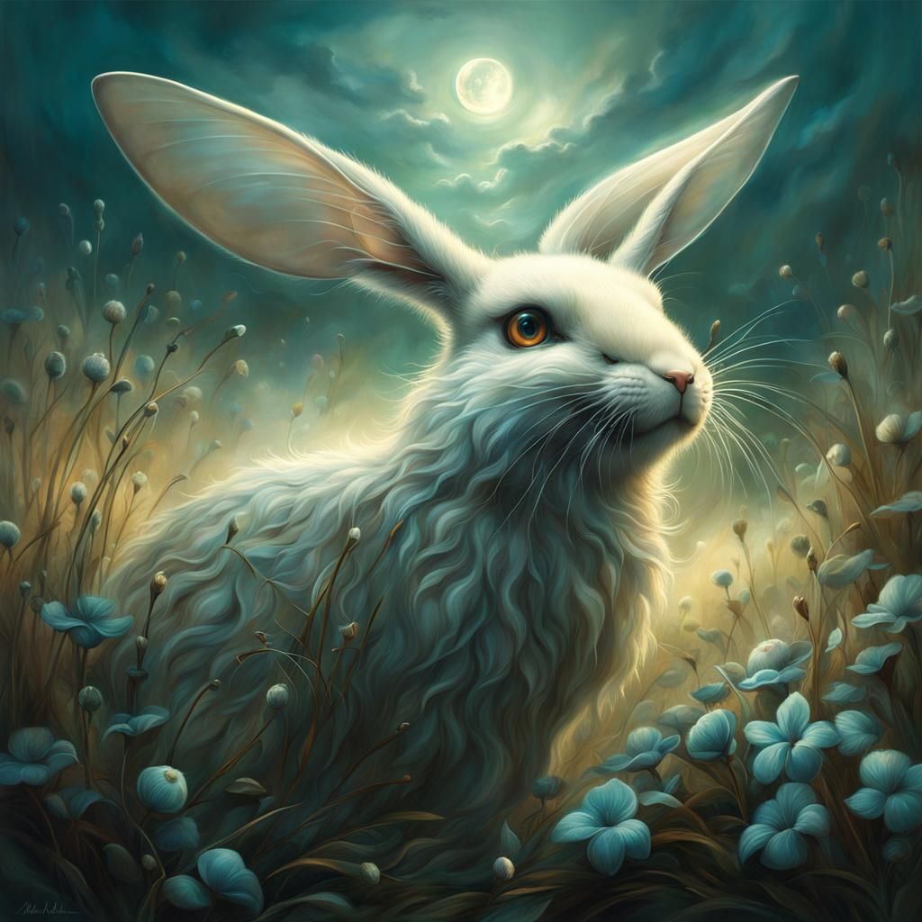 Surreal Dewy Transition in Japanese Surrealist Style