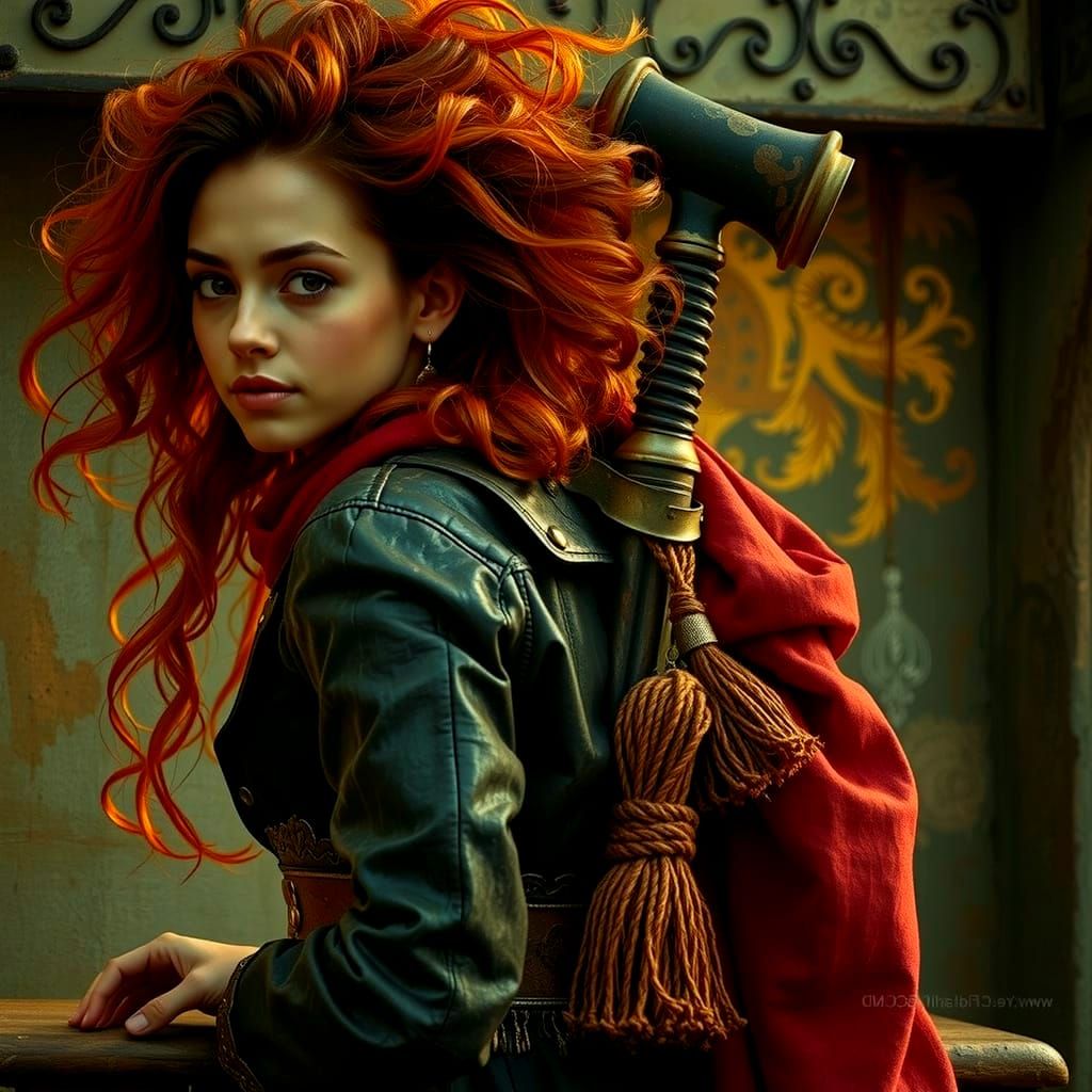 Abstract Twisting Forms in Shades of Red