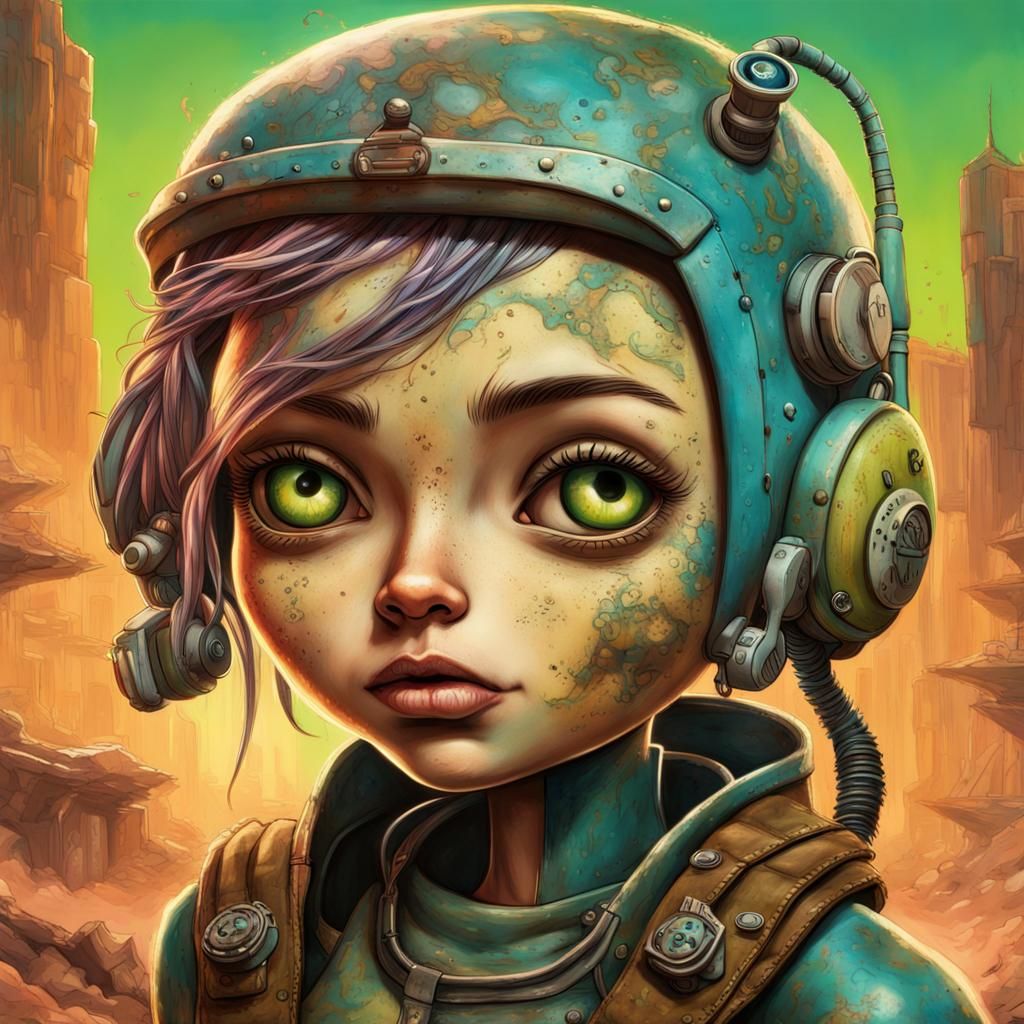 Dystopian Bratz Doll: Hyperrealistic Concept Art