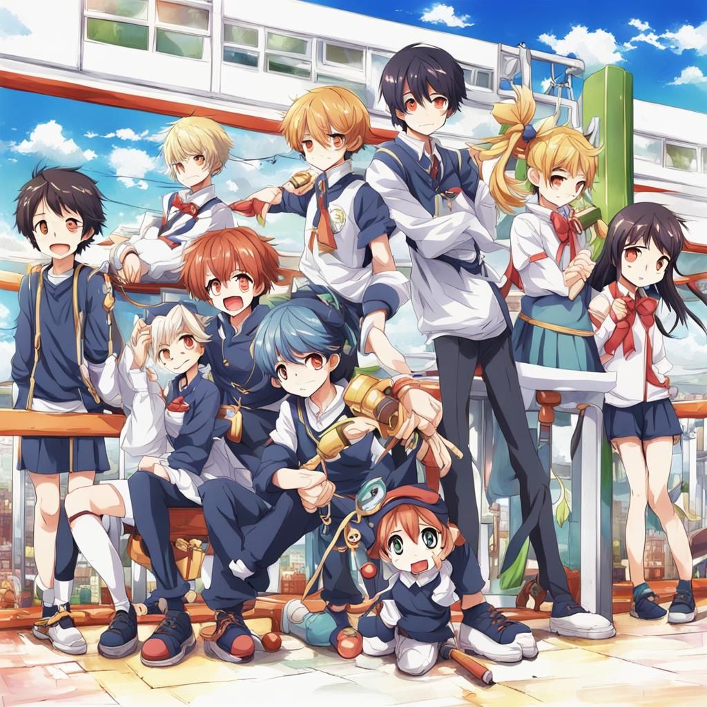 Anime Key Visual Character in Manga Style