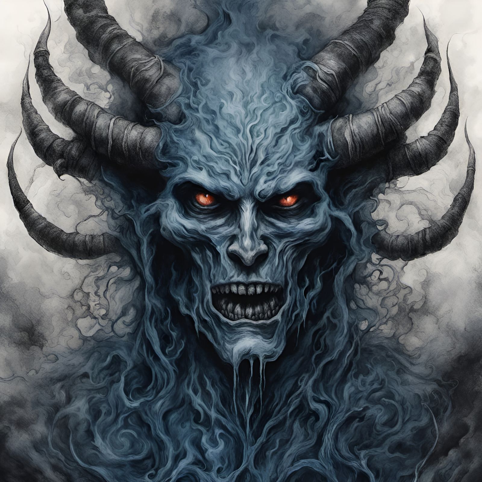 Mystic Demon in Creepy Magazine Black Metal Style