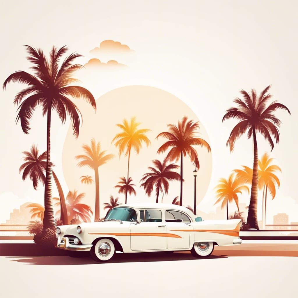 Retro Summer Travel Poster Design