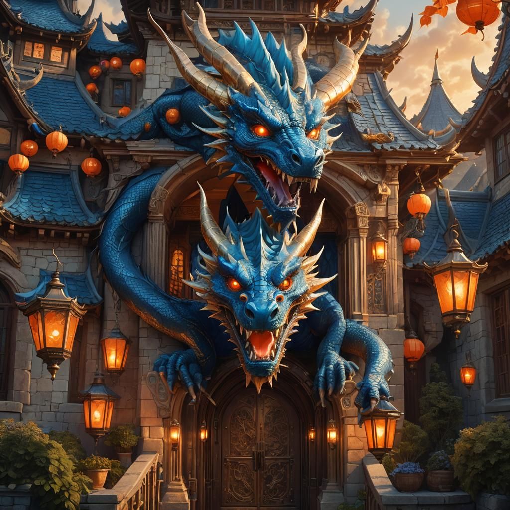 Fantastical Dragon House Concept Art