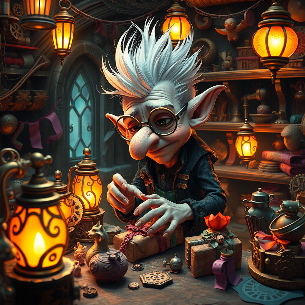 Mystical Workshop of a Craftsbeing: Fantasy Concept Art