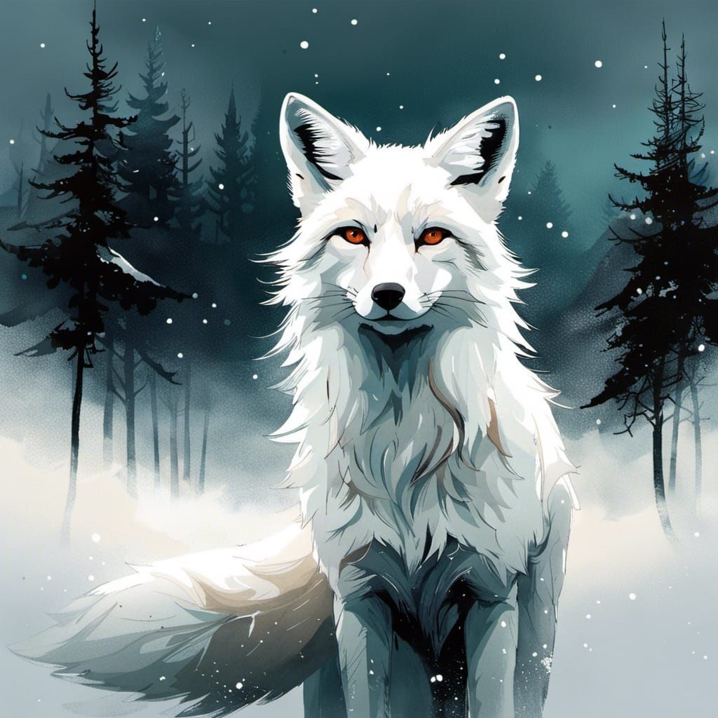 Snowy portrait