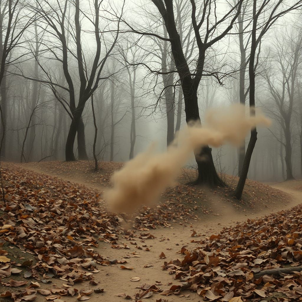 Leaves Disintegrating into Dust: A Digital Landscape