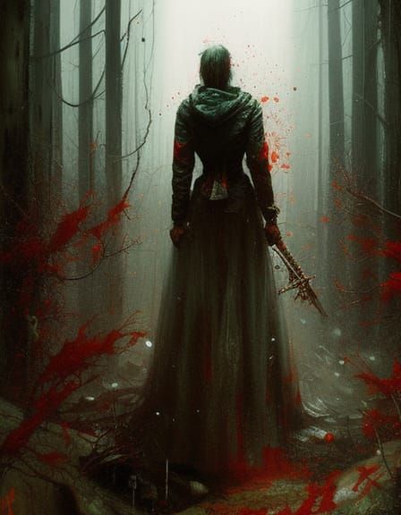 Silent Hill Inspired Graffiti Art of Woman in Uniform