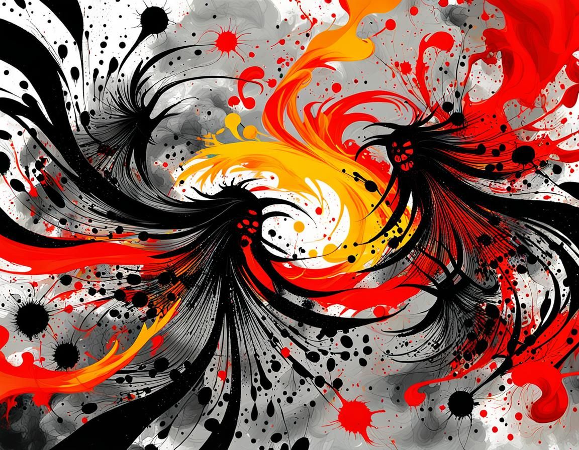 Surreal Abstract of Parental Rage in Red