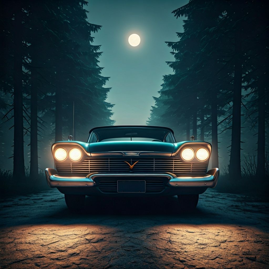 1958 Plymouth Fury in Retro-Futuristic Style