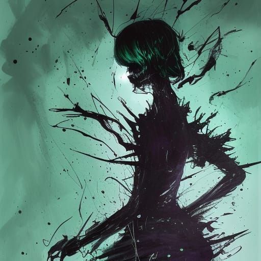 Terrifying Horror Scene in Speedpaint Style